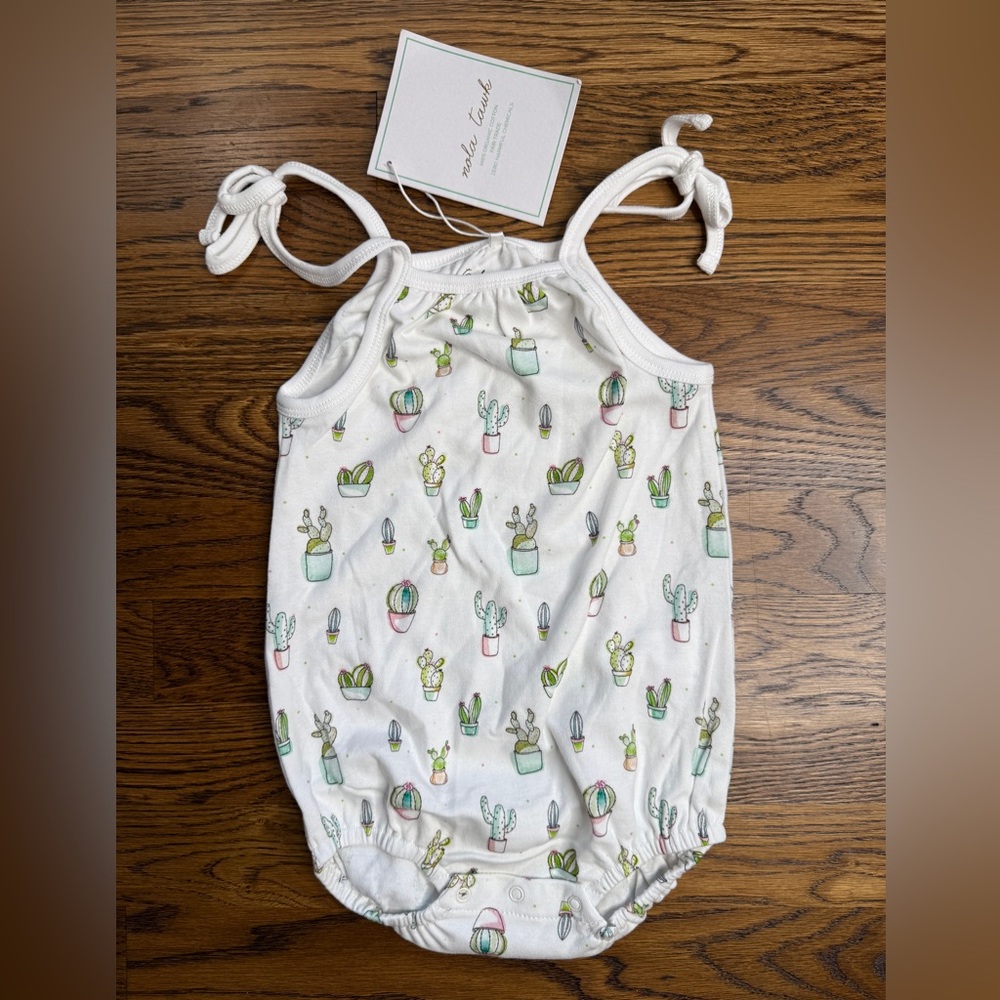 NWT Baby Nola Tawk Suc-Cute-Lent Organic Cotton One Piece Cactus Print 12-24